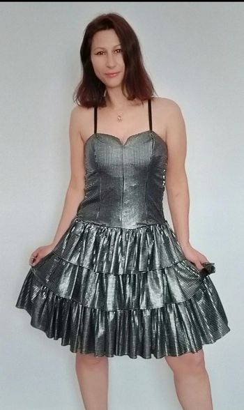 Robe cocktail argentée