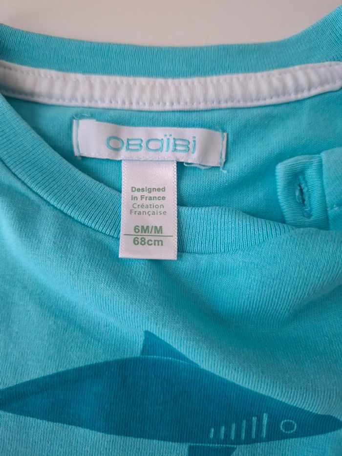 Lot de 2 T-shirt Obaïbi taille 6 mois - photo numéro 6