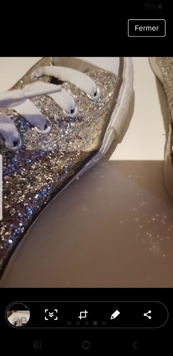 Baskets à paillettes taille 35 - photo numéro 4