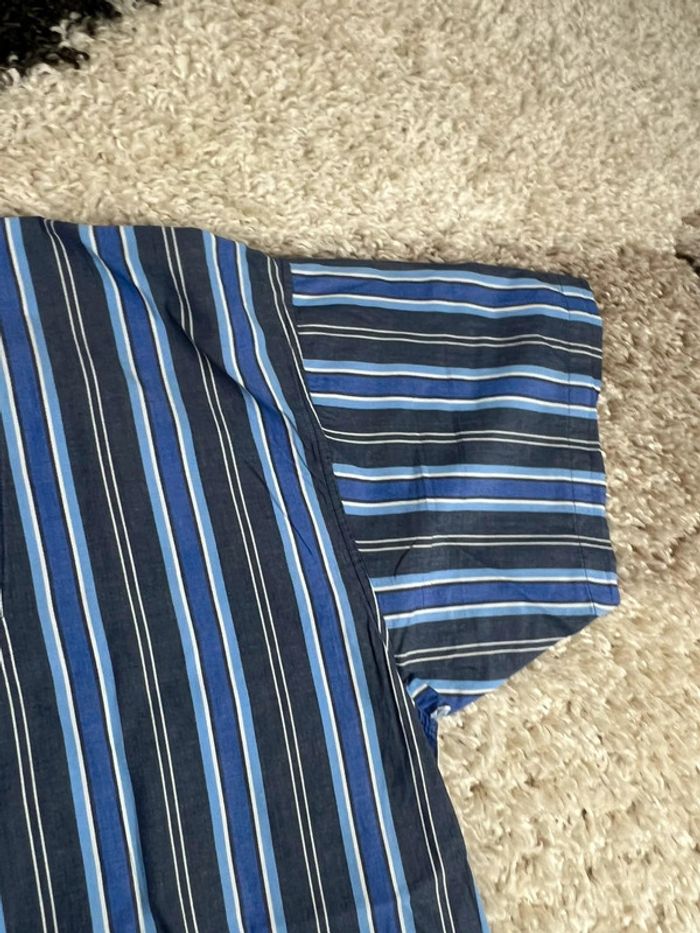Chemisette, haut de pyjama Ralph Lauren rayé bleu et blanche taille XL - photo numéro 9