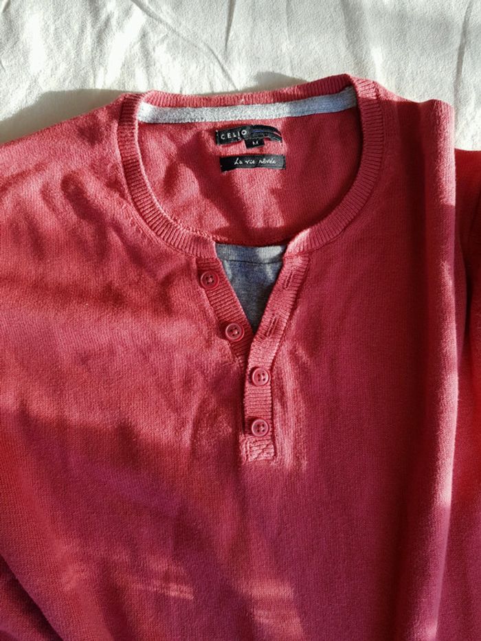 Ensemble homme Celio taille M chemisette + pull - photo numéro 5