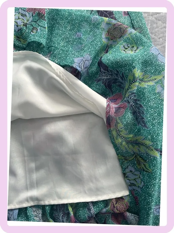 Jupe Longue Verte à Motifs Fleuris – Morgan - Taille 42 - Neuf avec étiquette👗 - photo numéro 3