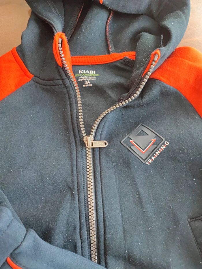 Ensemble jogging bleu orange 3ans - photo numéro 5