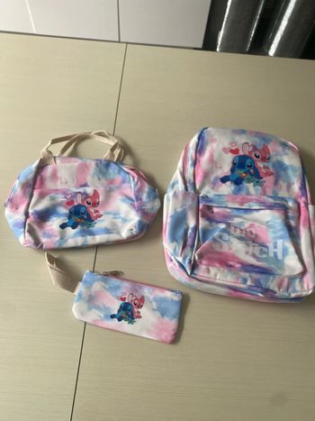 Cartable sac goûté ou sport et trousse neuf stitch