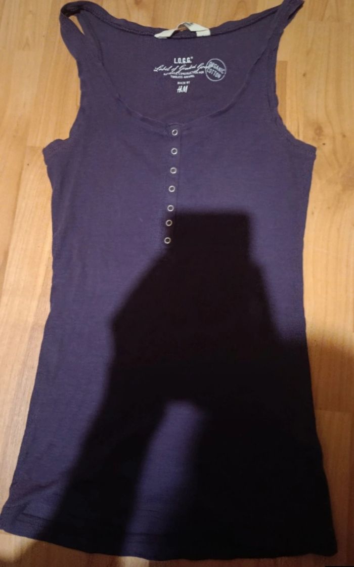 😎 Débardeur violet H&M – Taille S, idéal casual ou customisation 💜 - photo numéro 2