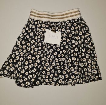 Jupe  au genou orchestra 3 ans taille élastique en viscose doublée  coton