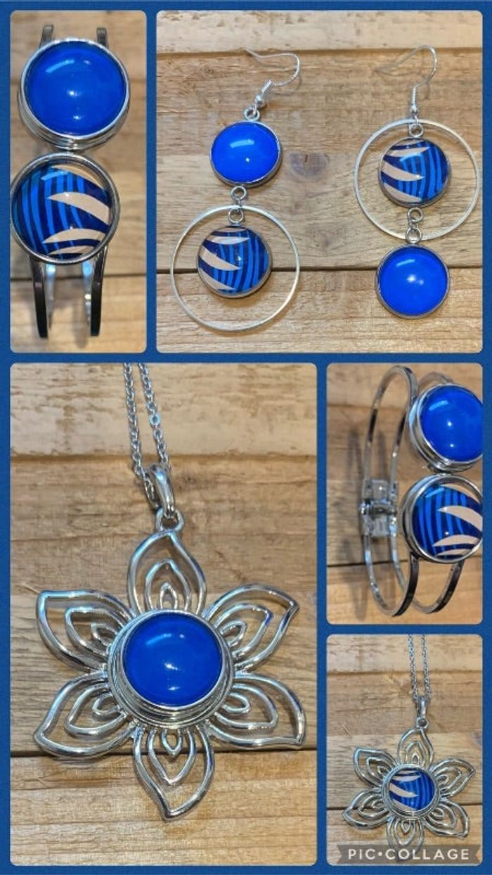 Parure de bijoux avec cabochons