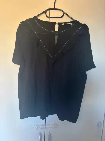 Blouse noir manche courte kaporal taille M