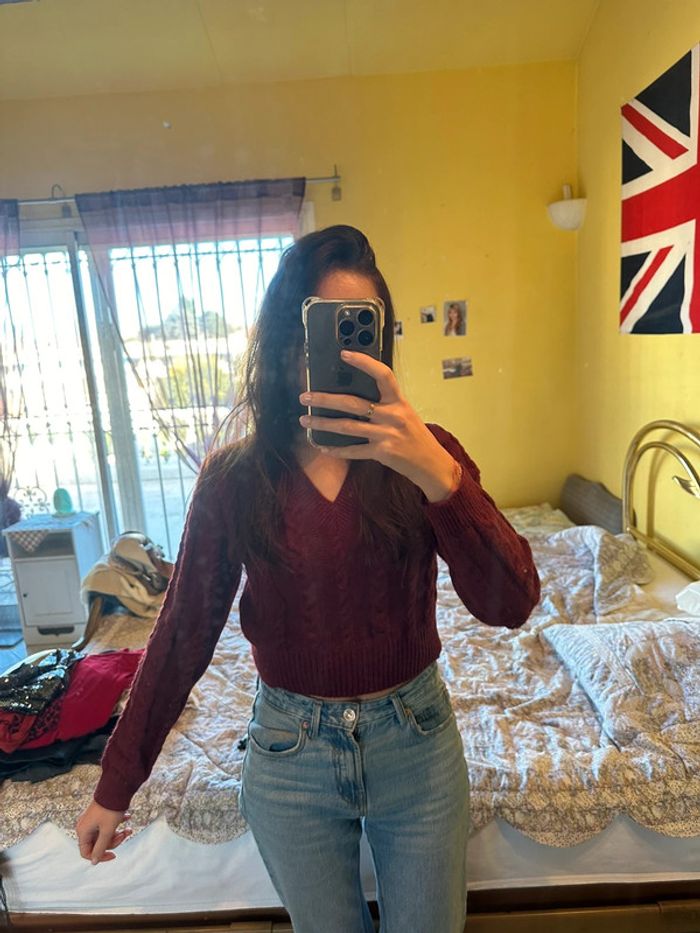 Pull bordeaux femme shein - photo numéro 2