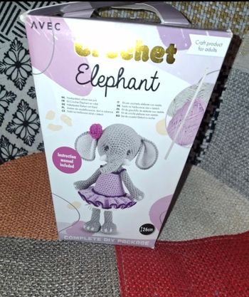 Kit crochet éléphant rose