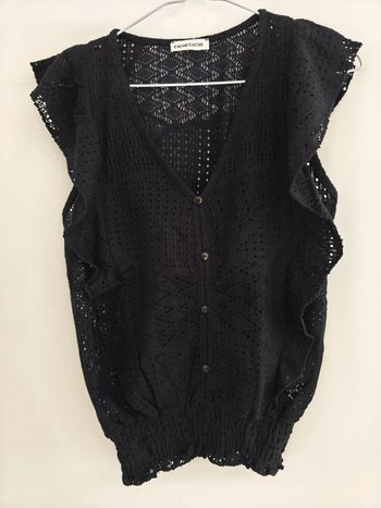 T shirt ajouré noir