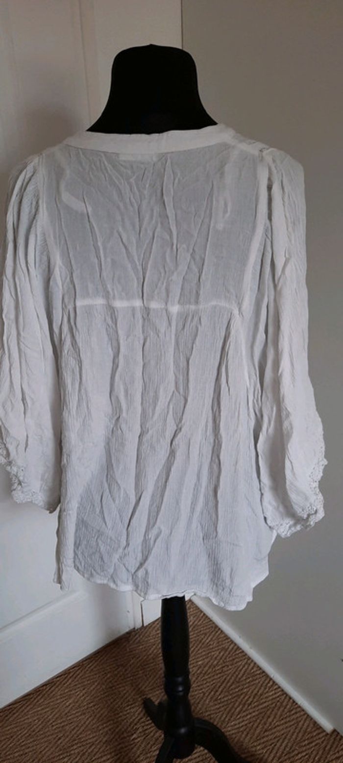 Blouse d'été blanche type plage - photo numéro 3