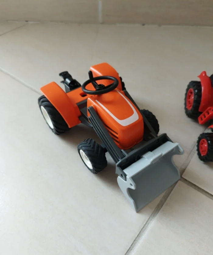 Tracteurs en lot -véhicules jouet enfant orange et noir - photo numéro 2