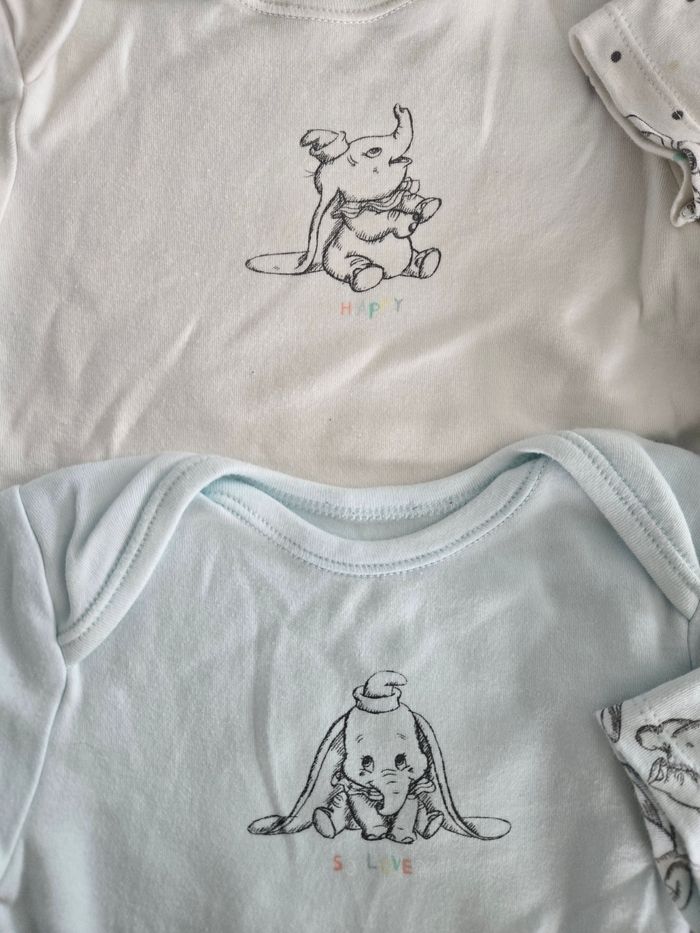 Lot de 4 bodys manches courtes Dumbo Disney - photo numéro 2