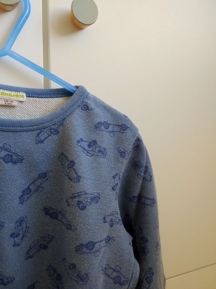 Sweat bleu 8 ans Vertbaudet - photo numéro 3