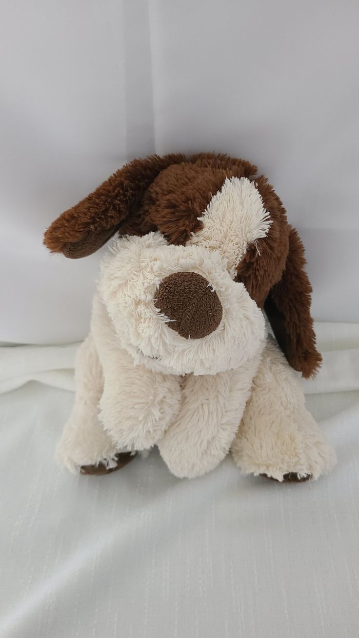 peluche chien beige marron sanodiane