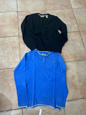 Pull + Gilet Okaidi en 10 ans