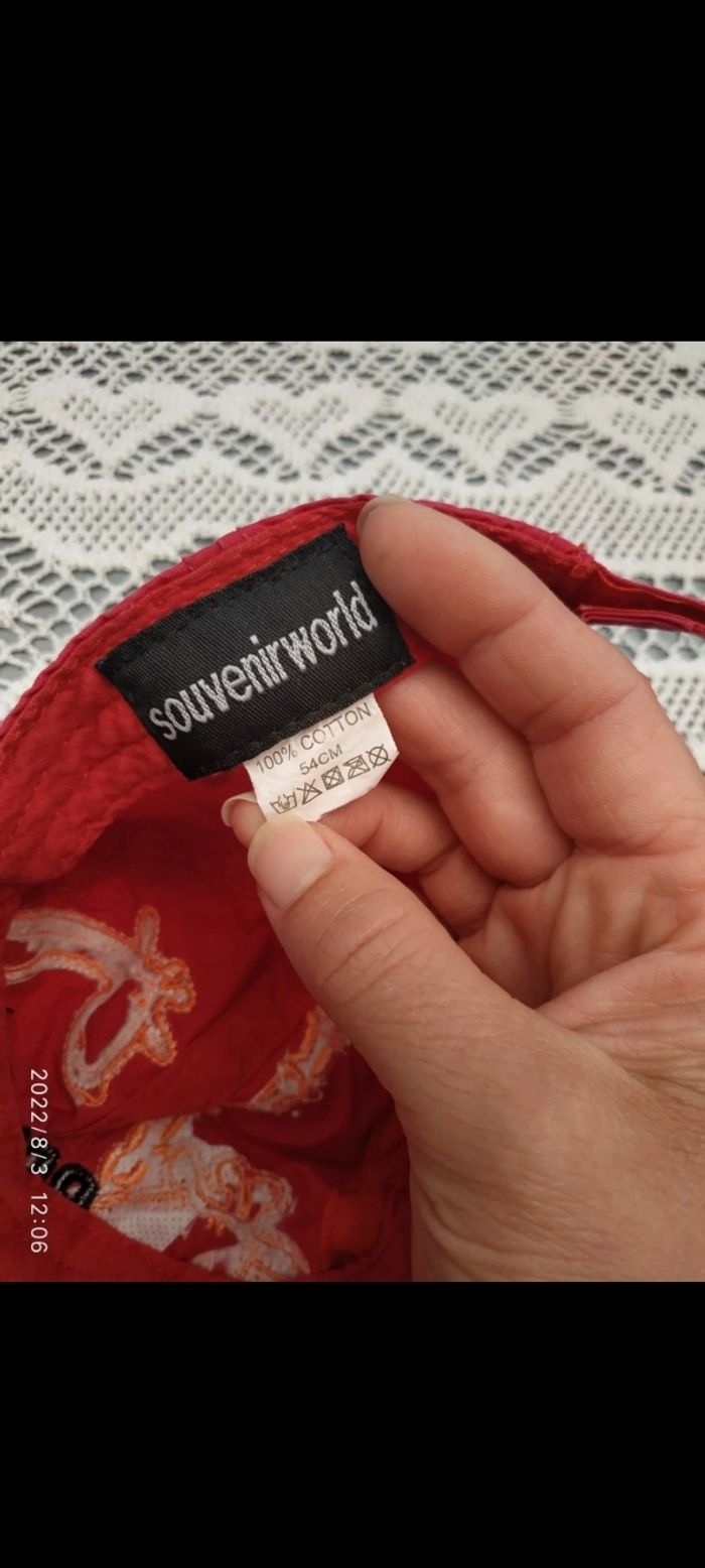 🧢Casquette mixte rouge animaux taille 54 cl - photo numéro 4