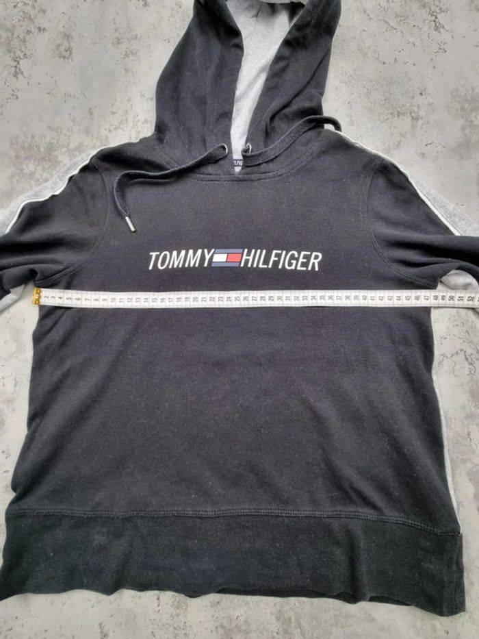 Sweat à capuche Tommy Hilfiger – Bicolore noir et gris – Taille S/36 Femmes - photo numéro 9