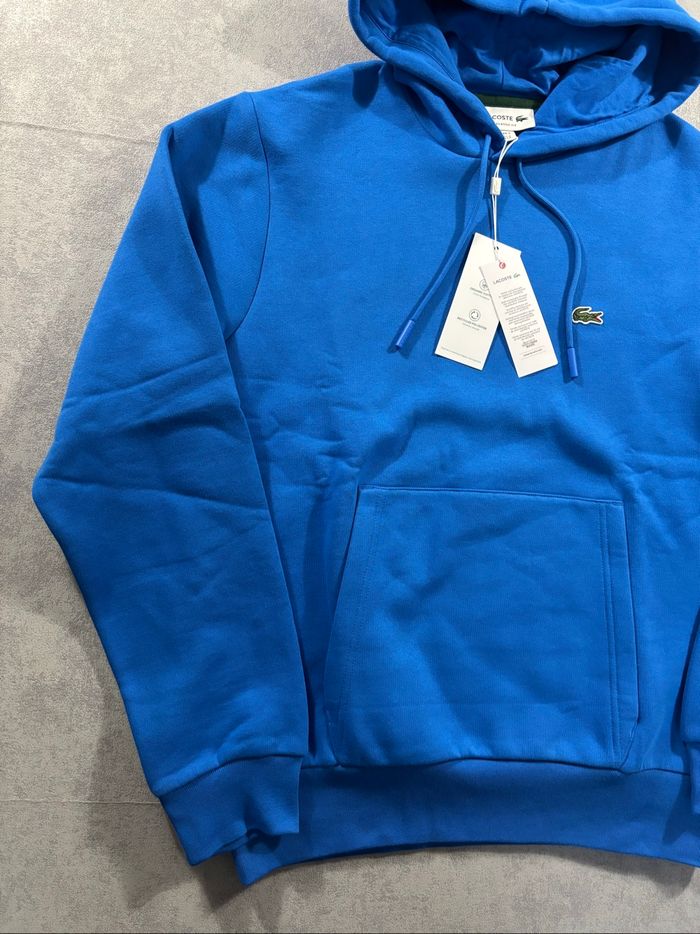 Pull à capuche Lacoste Bleu Taille S Neuf avec étiquette - photo numéro 2