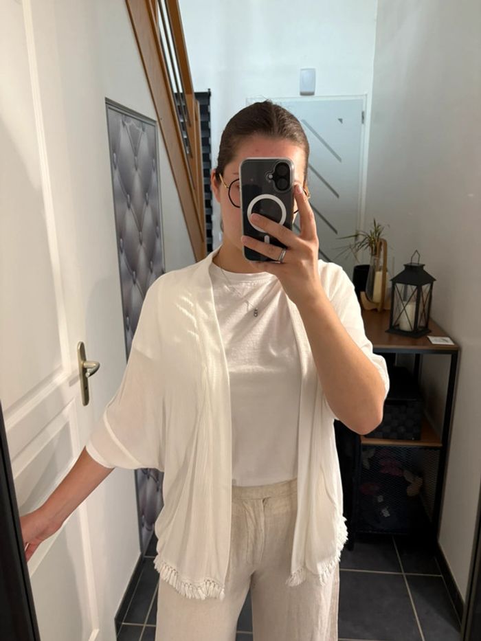 Ensemble été : Kimono & Pantalon M très bon état Stradivarius🤍 - photo numéro 4