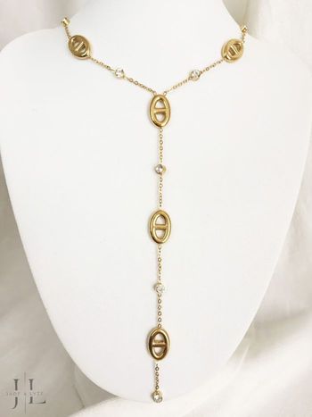 Collier doré en acier inoxydable 