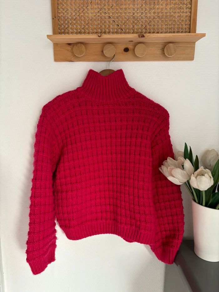 Gros pull mailles rose h&m
