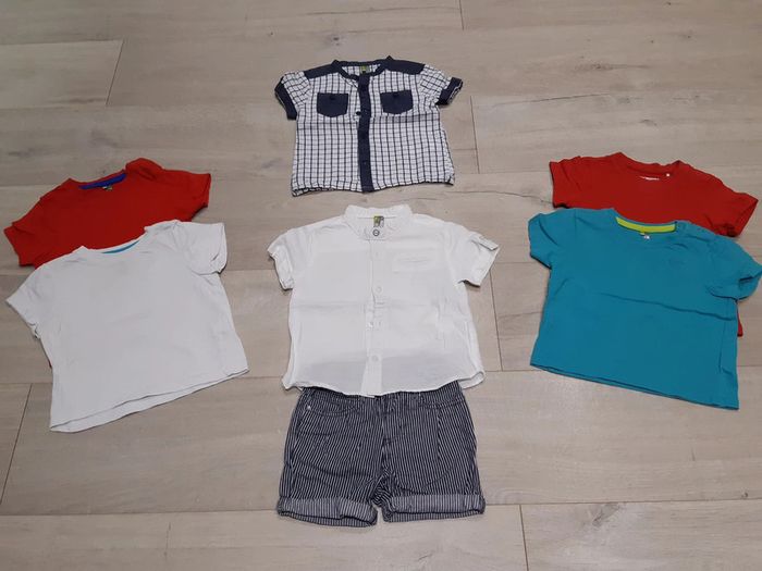 Lot de vêtements été garçon 12 mois (7 pièces dont 4 neuves)