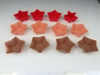 Petits moules en forme d'étoiles