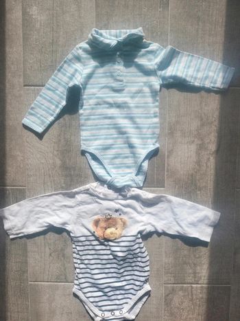 Lot bodies manches longues garcon mois