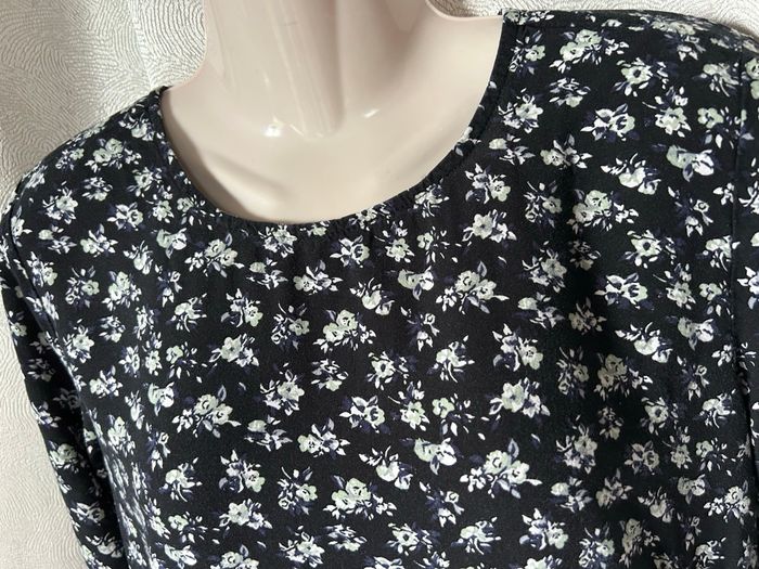 Robe noir fleuri vert d’eau et blanc 40 H&M - photo numéro 5