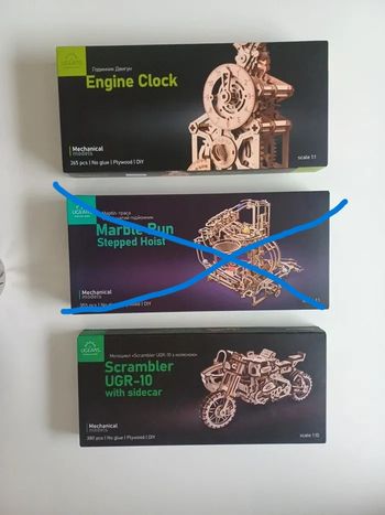 Lot 2 maquettes mécaniques UGEARS neuves (boîtes scellées et multilingues) 14 ans+