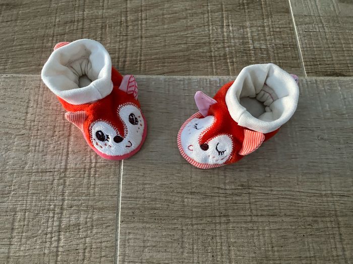 Chaussons bébé Alice  rouge/blanc Lilliputiens - photo numéro 4