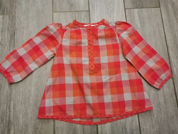 Chemisier à carreaux manches longues Kidkanai 24 mois