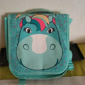 Petit sac a dos cartable cheval arc en ciel