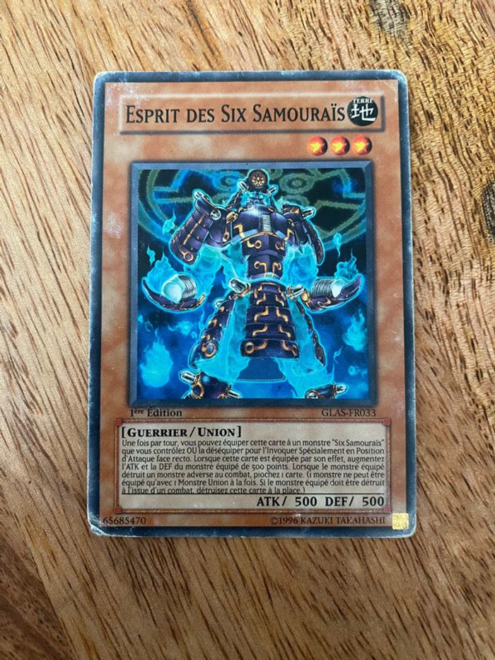 Carte Yu-Gi-Oh! Esprit des six samouraïs GLAS-FR033 1ère édition