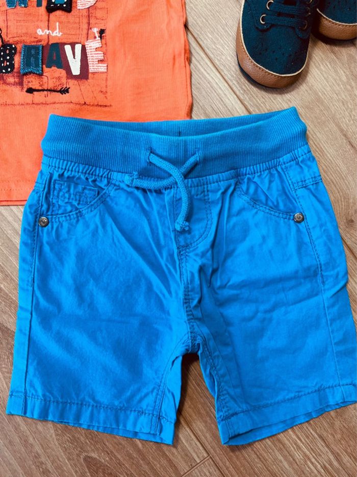 Taille 6 mois ensemble 2 pièces d’été garçon TAO orange et bleu * wild * 💙 - photo numéro 3