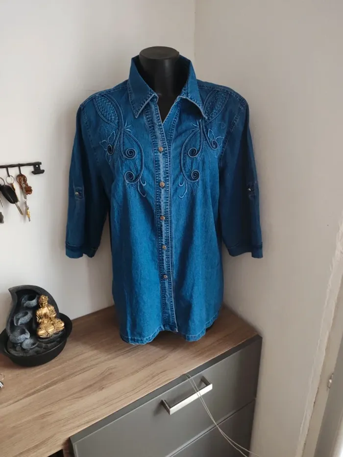 Veste effet Jean's 95%coton xxxl
