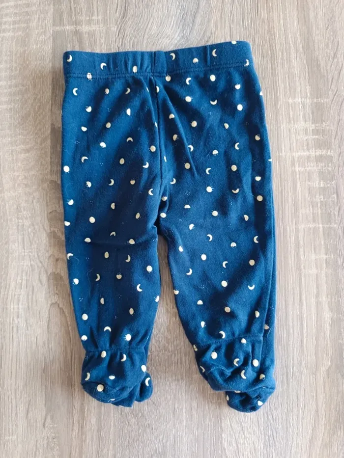 Ensemble pyjama 2 pièces bleu et jaune lunes bébé 3 mois Kiabi - photo numéro 6