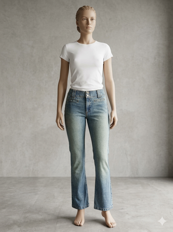 Pantacourt en jean bleu clair Taille 40 La Redoute
