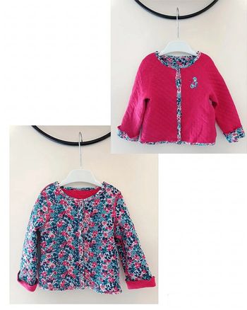 24 mois 2 ans veste réversible sergent major