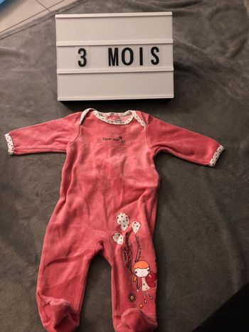 Pyjama velours 3 mois