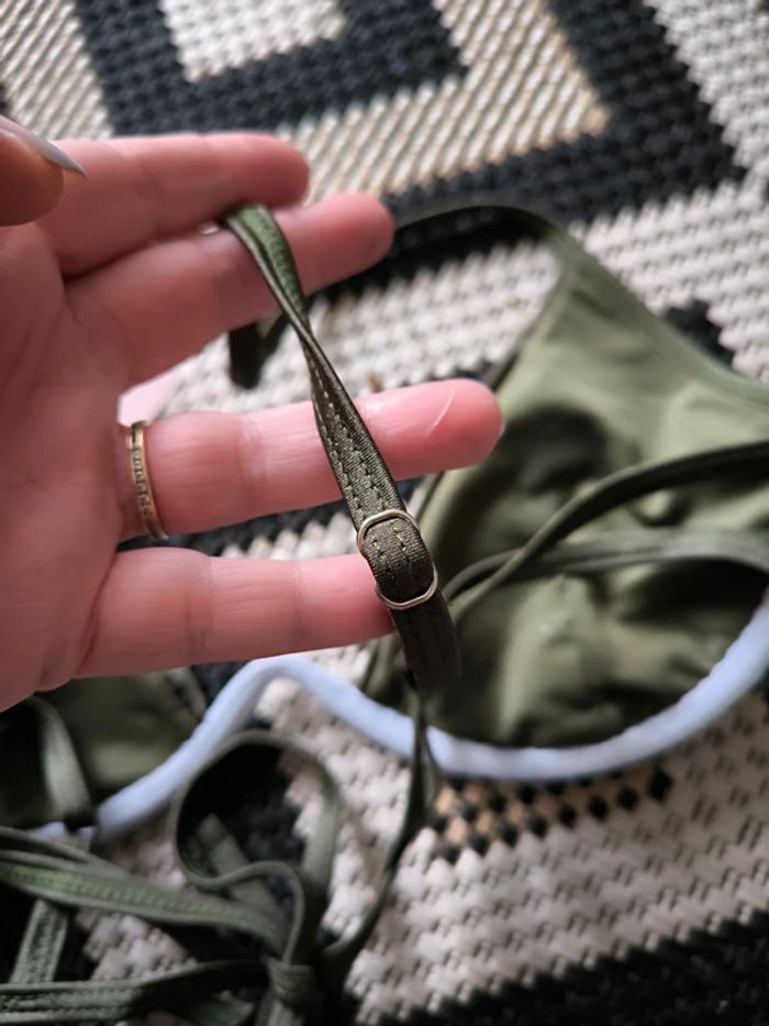 Haut de maillot de bain kaki taille 40 neuf - photo numéro 4