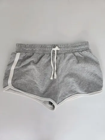 Short coton gris