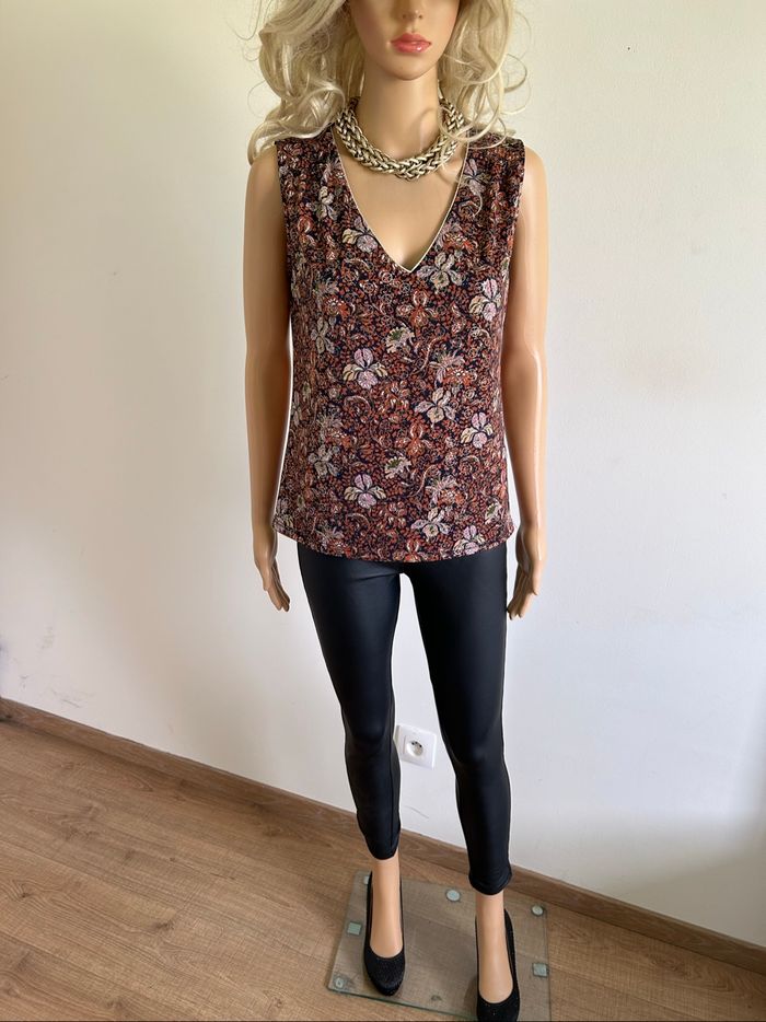 Blouse imprimée sans manches Morgan taille S comme neuve - photo numéro 3