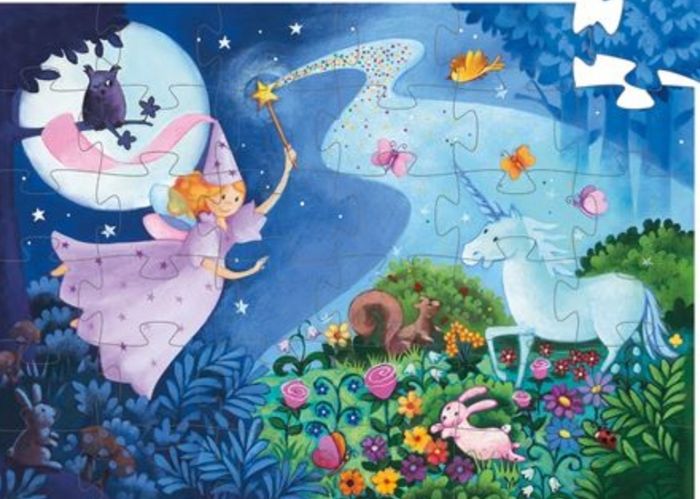 🧩Djeco Puzzle la fée et la licorne 36 pièces - photo numéro 2