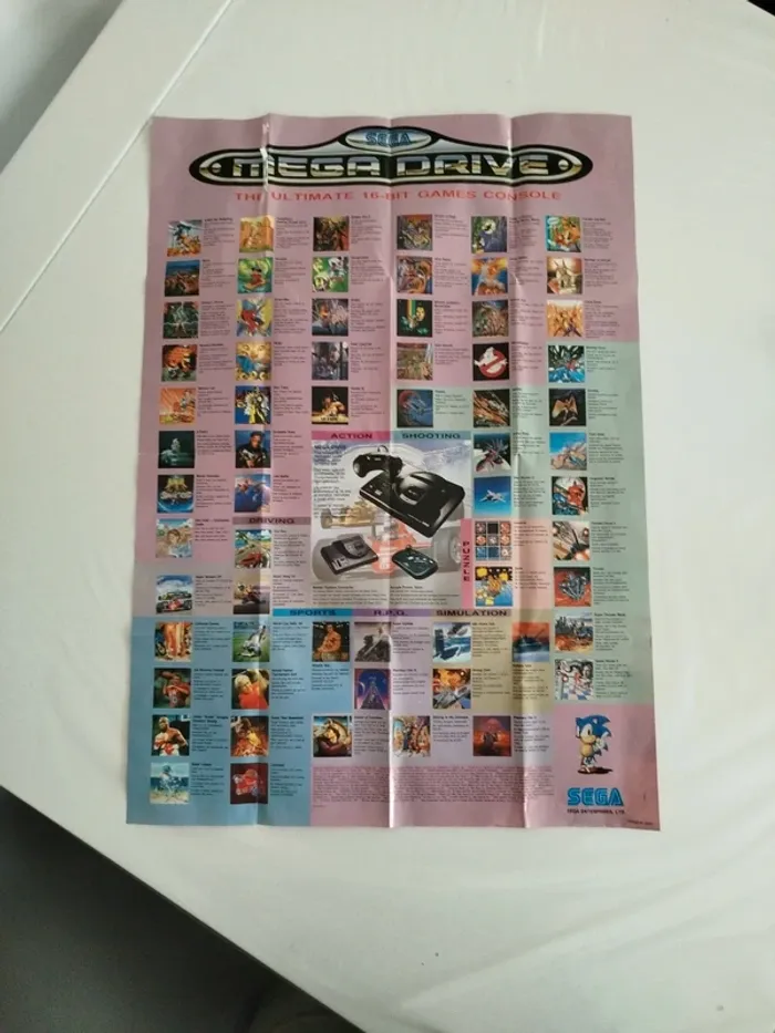 Poster sonic/ jeux Megadrive - photo numéro 2