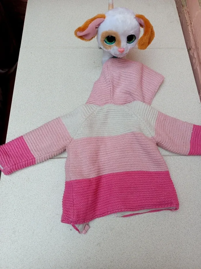 Gilet molletonnne a capuche taille 12mois - photo numéro 5