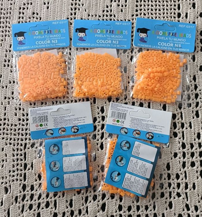 1000 perles à repasser oranges