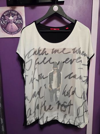 Tee-shirt original avec voile sur le devant T44 s.Oliver